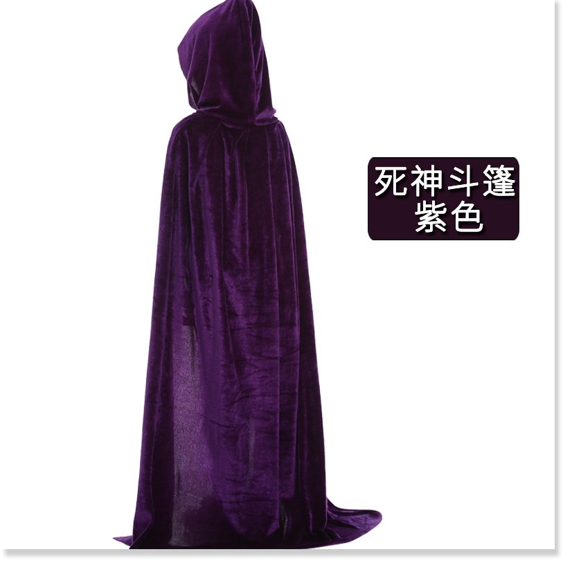 Halloween áo choàng trẻ em người lớn đóng vai người lớn nhung dày đặc chương trình ăn mặc áo choàng phù thủy chết áo cho