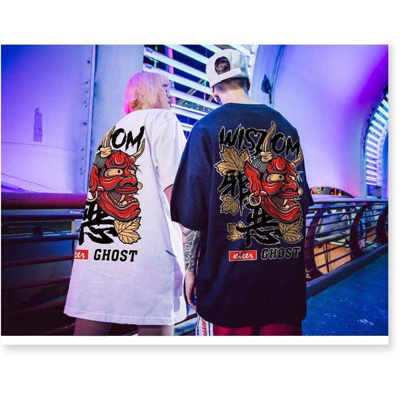 Áo thun unisex nam nữ from rộng wissdom mặt quỷ cực chất | BigBuy360 - bigbuy360.vn