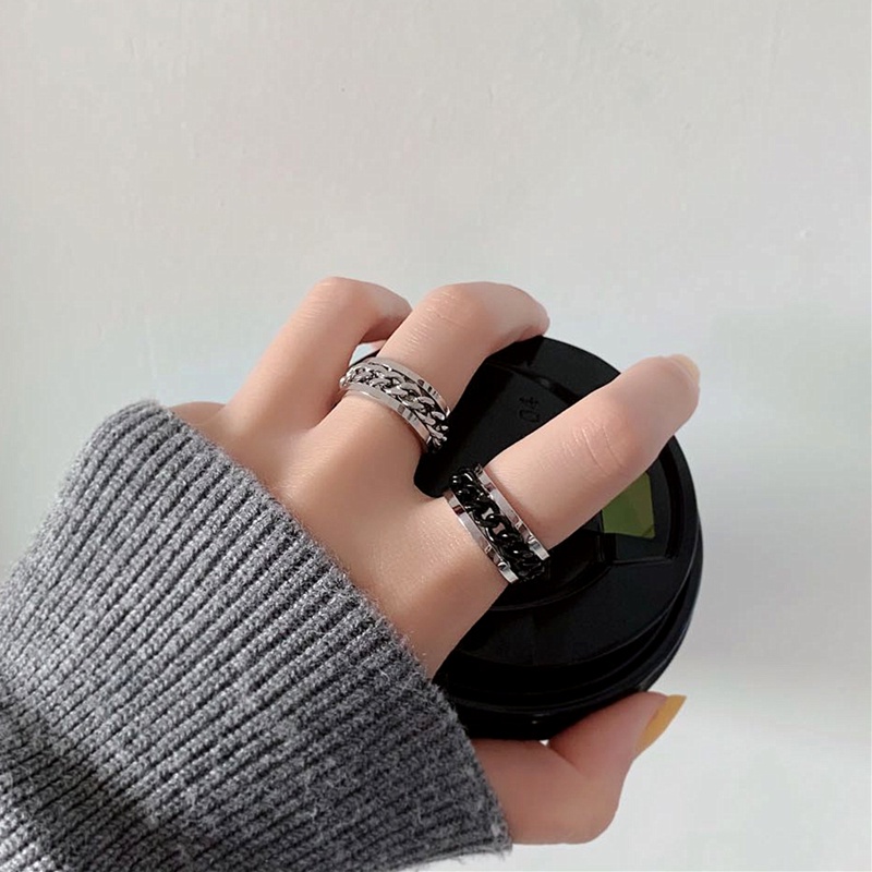 Nhẫn Xoay Nắp Chai Bia Bằng Thép Titan Phong Cách retro