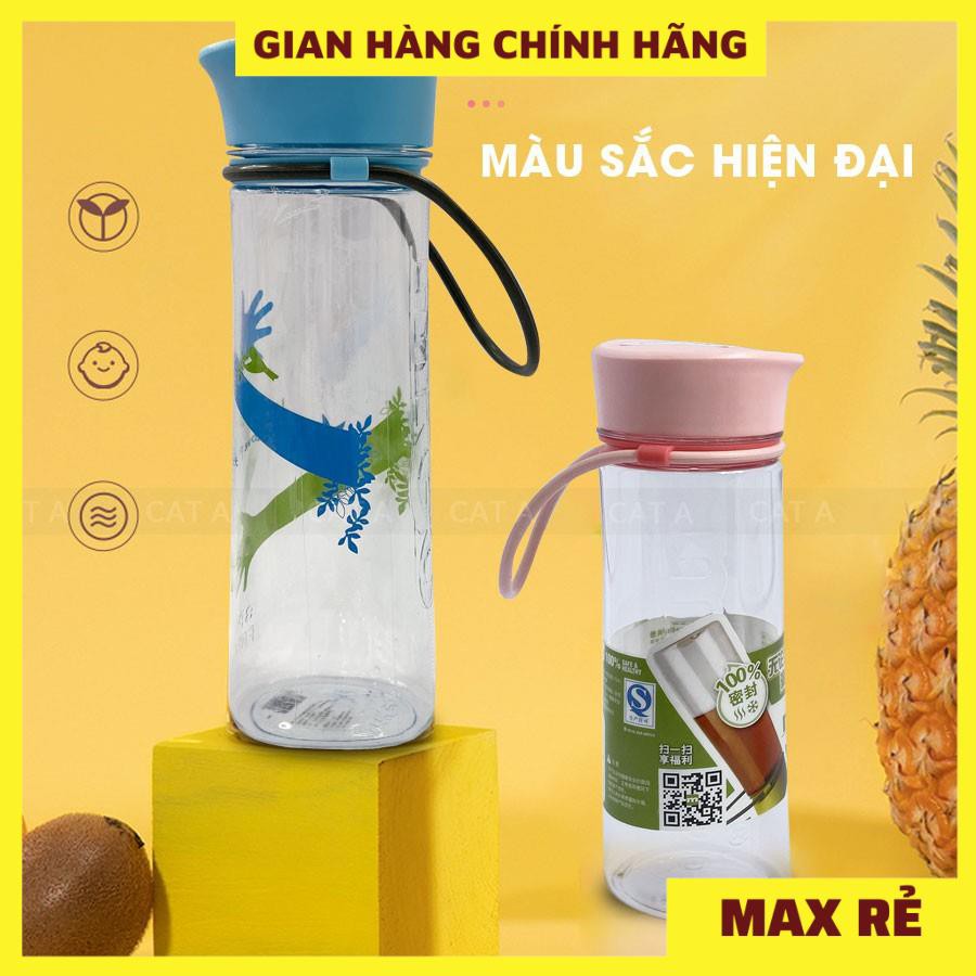 Bình đựng nước, bình nước bằng Nhựa BPA FREE MIGO Cao cấp - 1521 - An toàn, trong suốt, có rây lọc, quai xách tiện lợi