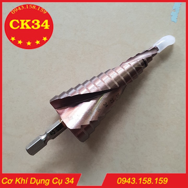 Mũi khoan bước tháp HSS Coban M35 4 - 32mm siêu cứng,khoan inox,sắt..