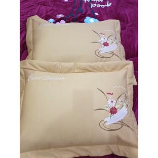 Set đôi vỏ gối cotton satin