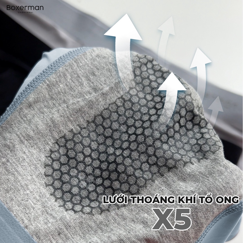 Quần sịp boxer nam Trunk PRO FIT kháng khuẩn khử mùi cao cấp BOXERMAN