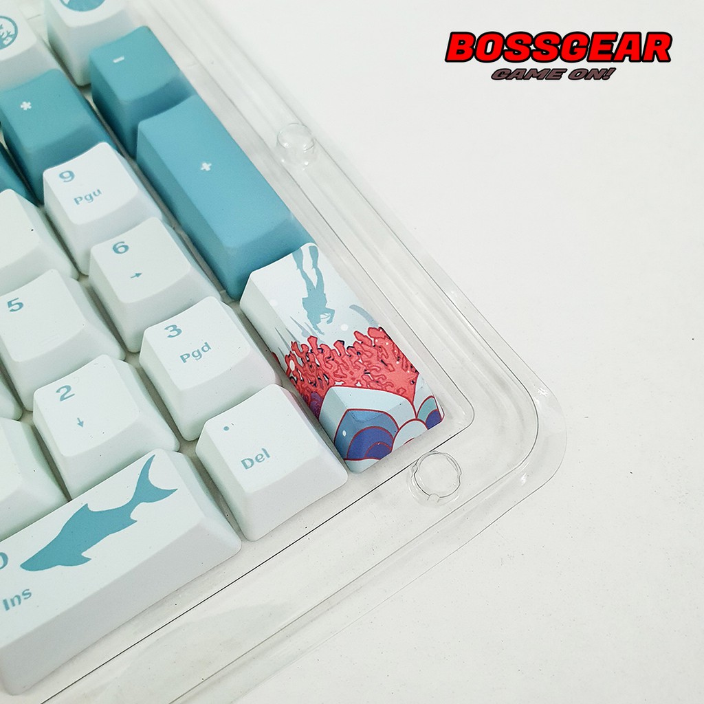 Keycap 108 Phím PBT Dye Sub Sea Melody Coral Sea ( Thick PBT, OEM Profile, Ansi Layout)