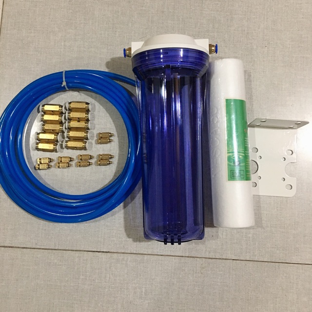 Bộ cốc lọc nước và 10 béc phun sương kèm 10 m dây phi 8