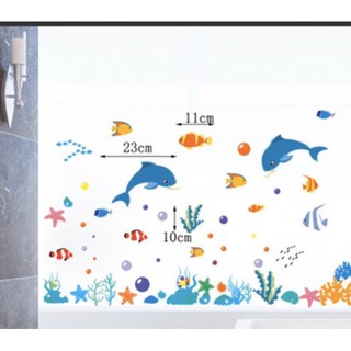 Decal dán tường mẫu cá đại dương