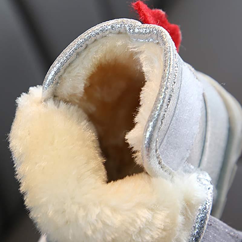Giày bốt đi tuyết bằng cotton họa tiết hoạt hình mùa đông cho bé