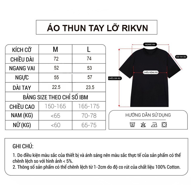 Áo thun tay lỡ RIK nam nữ Unisex, áo phông form rộng Oversize ATL143 | BigBuy360 - bigbuy360.vn