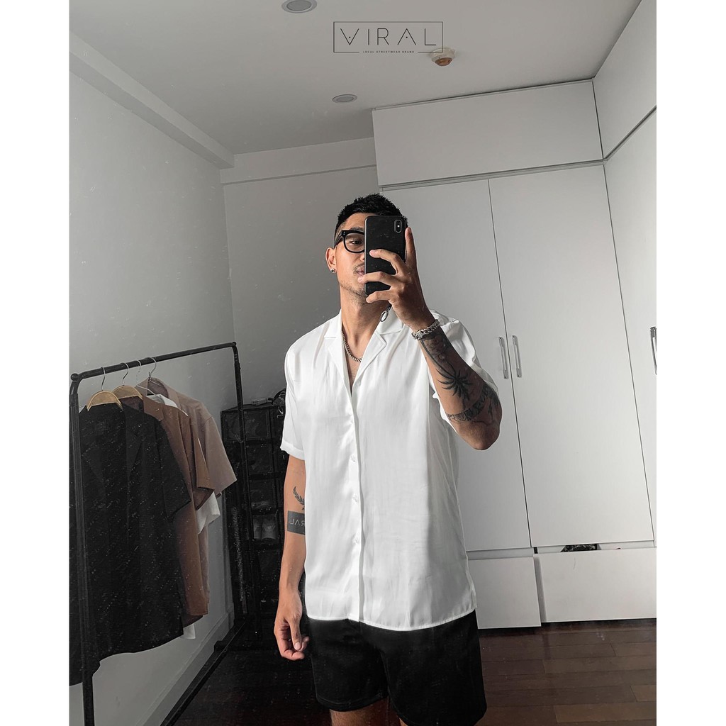 Áo sơ mi nam Cuban Shirt TouchMe chất lụa thoáng mát, cao cấp Monogram FD | Sản phẩm mới 2021