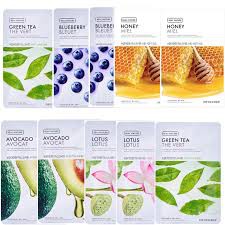 MASK Giấy TheFaceShop Real Nature (lựu,việt quất,rong biển,hoa cúc,hoa sen,tràm,dưa leo,bơ hạt) [ Hàng Chính Hãng ]