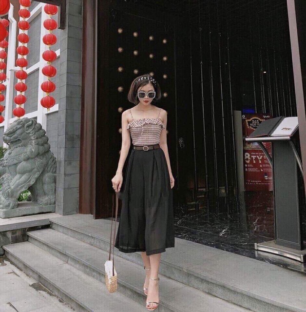 Quần culottes voan