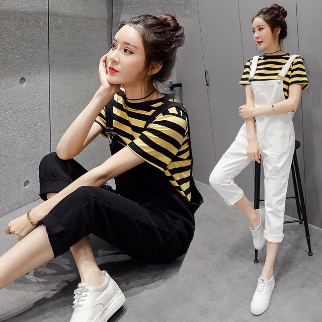 [Mã FADIRECT20 giảm 20K đơn 150K] Quần yếm nữ rách chất thô đẹp phong cách | BigBuy360 - bigbuy360.vn