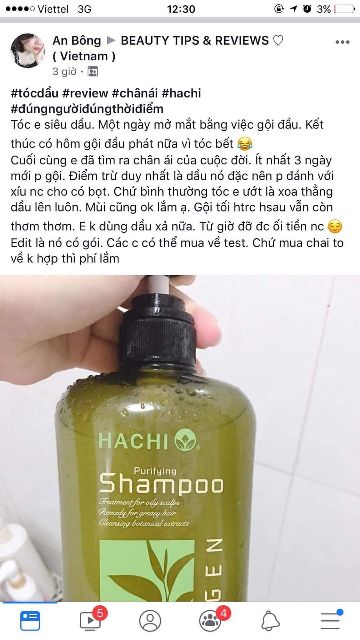 CẶP DẦU GỘI - XẢ HACHI 500ml DÀNH CHO TÓC RỤNG - TÓC DẦU - TÓC GẦU - TÓC HƯ TỔN GIÁ TỐT