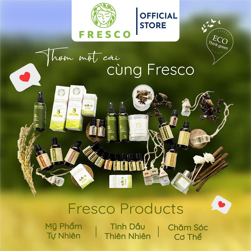 TINH DẦU THIÊN NHIÊN FRESCO 🌿𝐅𝐑𝐄𝐄𝐒𝐇𝐈𝐏🌿 CÓ KIỂM NGHIỆM CHẤT LƯỢNG(COA) - TINH DẦU THƠM PHÒNG & ĐUỔI MUỖI