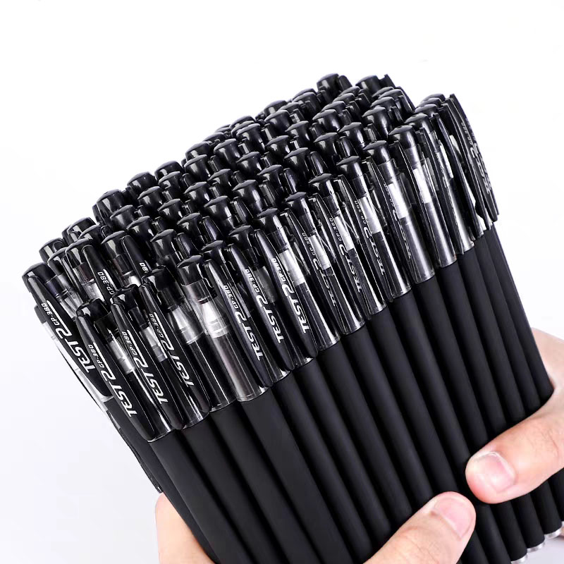 1 pen + 10 refills ballpen set Gel pen black gel ink color Office & School Pen 0.5mm fine point Refillable daily writing pens notebook school supplies stationery