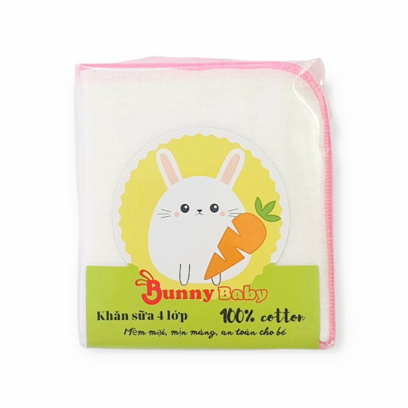 Khăn sữa nhật 4 lớp nhãn hiệu Bunny