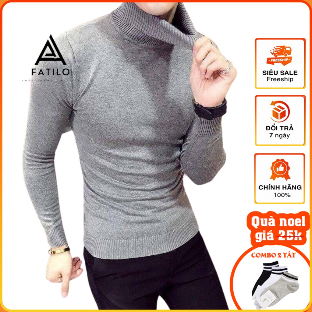 Áo Len Nam Cổ Lọ dài tay Đẹp giá rẻ FATILO AL59