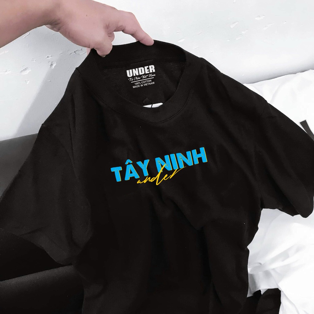 Áo Thun Tây Ninh, Đẳng Cấp Chính Hiệu Rich Kids, Áo Phông Tây Ninh 100% Cotton Màu Trắng - Màu Đen In Logo