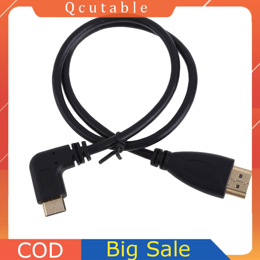 Cáp Chuyển Đổi 50cm Hdmi Sang Mini Hdmi 90 1080p Cho Máy Quay, Máy Tính Bảng