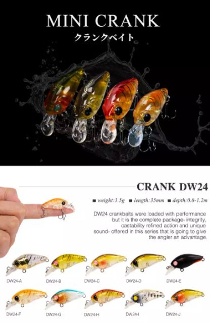 Mồi câu Tsurinoya DW24 3,5g 35mm 0,8-1,2m