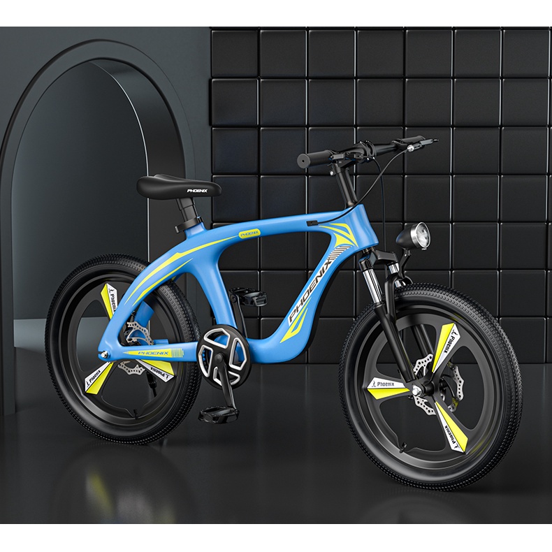 Xe đạp trẻ em hợp kim magiê Phoenix dành cho nam và nữ lớn 8-10-12 tuổi Xe đạp leo núi 18/20 inch cho học sinh tiểu học