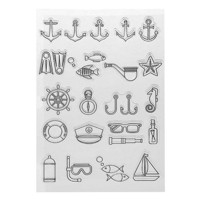 Con Dấu Silicon Trong Suốt Dập Nổi Họa Tiết Lá Cây Dùng Trang Trí Sổ Tay / Album Ảnh / Thiệp Thủ Công Diy