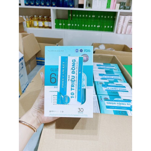Viên uống trắng da glutathione 600mg chính hãng