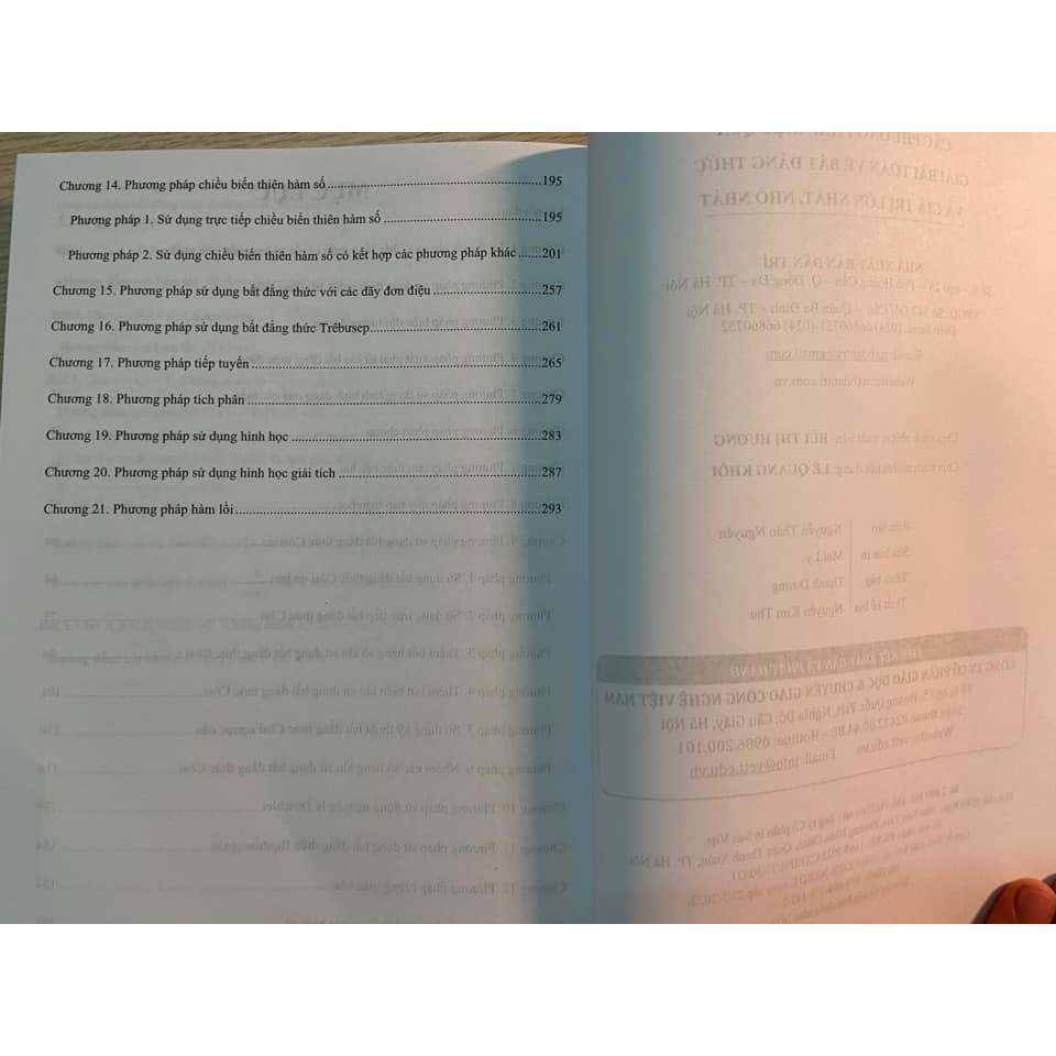 Sách - Các phương pháp hiệu quả giải bài toán về bất đẳng thức và giá trị lớn nhất nhỏ nhất