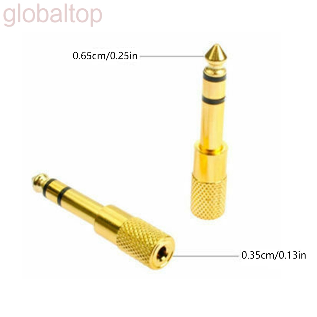 Set 2 đầu chuyển đổi âm thanh từ đầu cắm 6.5mm sang cổng cắm 3.5mm