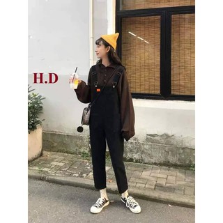 Quần Yếm kaki đen