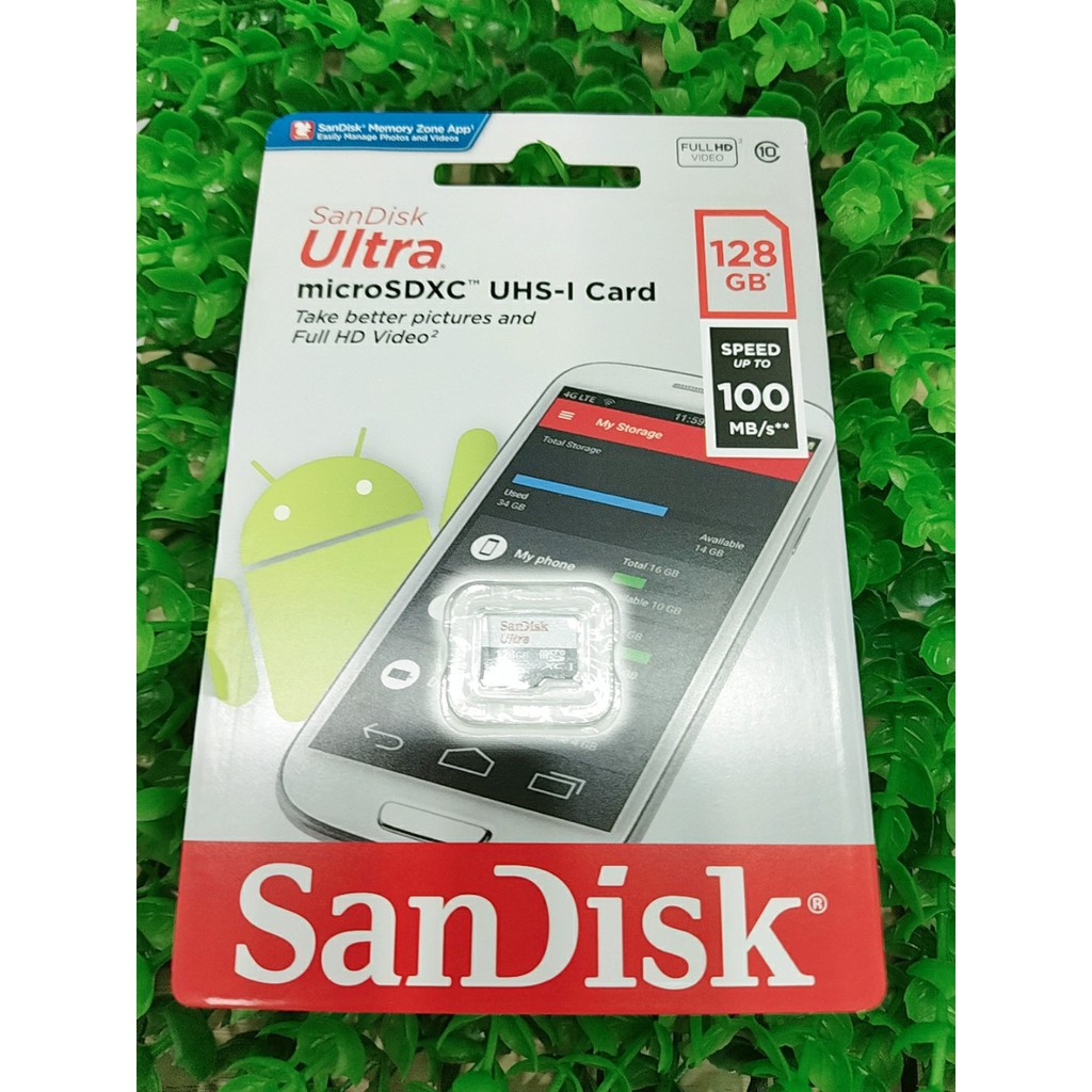 Thẻ nhớ MicroSDXC SanDisk Ultra 533X 128GB 100MB/s - Bảo Hành 5 Năm - PHÂN PHỐI THẺ NHỚ SANDISK