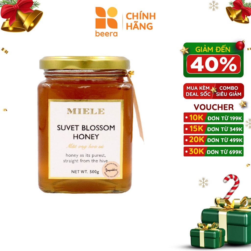 Mật Ong Nguyên Chất Hoa Sú Duyanhbee Beera làm đẹp da, giảm đau họng (500g)