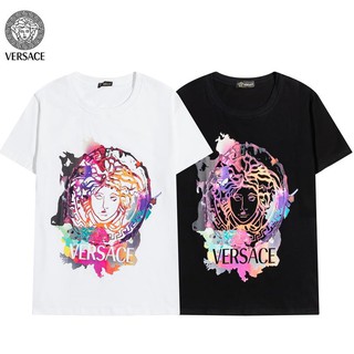 Áo Thun Cotton Tay Ngắn In Chữ Versace Thời Trang Dành Cho Cả Nam Và Nữ