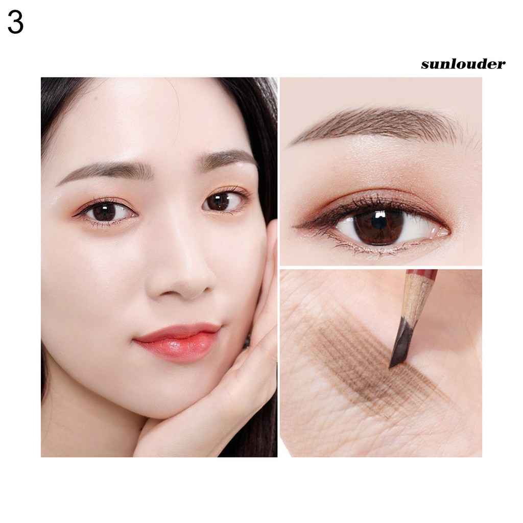 Bút Kẻ Lông Mày Bằng Gỗ Tự Nhiên Lâu Trôi Không Nhòe Dành Cho Nữ