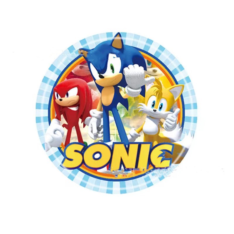 Set Bong Bóng + Thẻ Giấy Trang Trí Tiệc Sinh Nhật Chủ Đề Nhím Sonic The Hedgehog2 Ns3