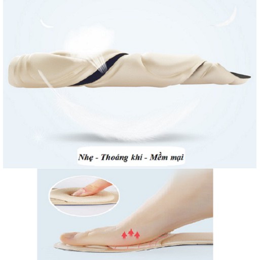 [Có sẵn] Lót giày cao gót 4D loại nguyên bàn chất liệu vải ép mút thấm hút mồ hôi và êm chân - PK03