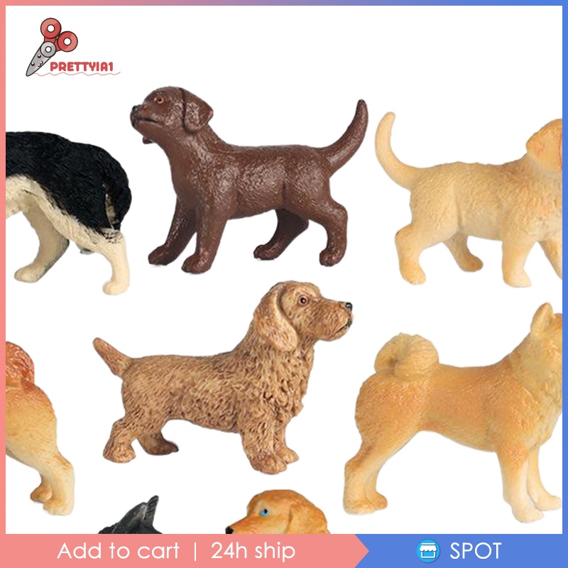 Set 8 Mô Hình Chú Chó Mini Dùng Trang Trí Nhà Cửa