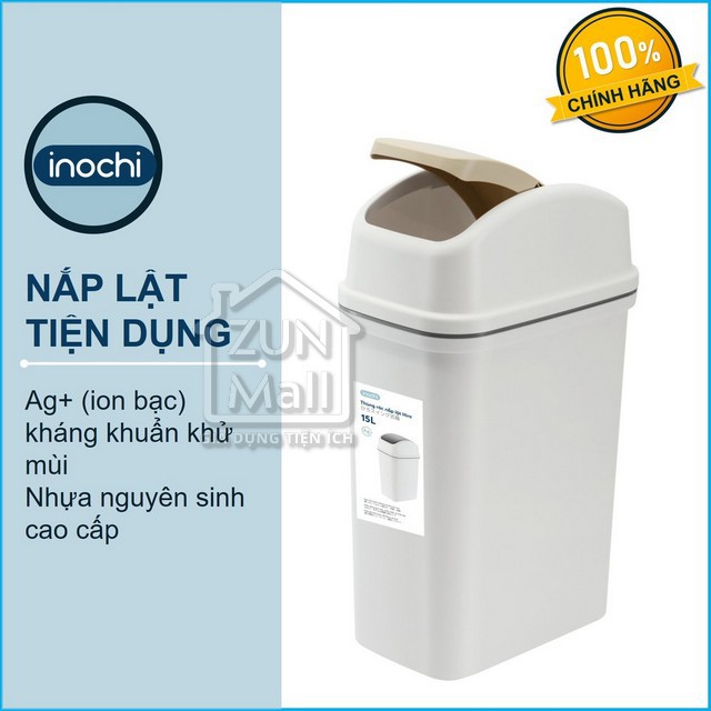 Thùng Rác Nhựa Cao Cấp Nắp Lật 5 Lít Inochi Nhật Bản - Phù Hợp Với Không Gian Sống Hiện Đại