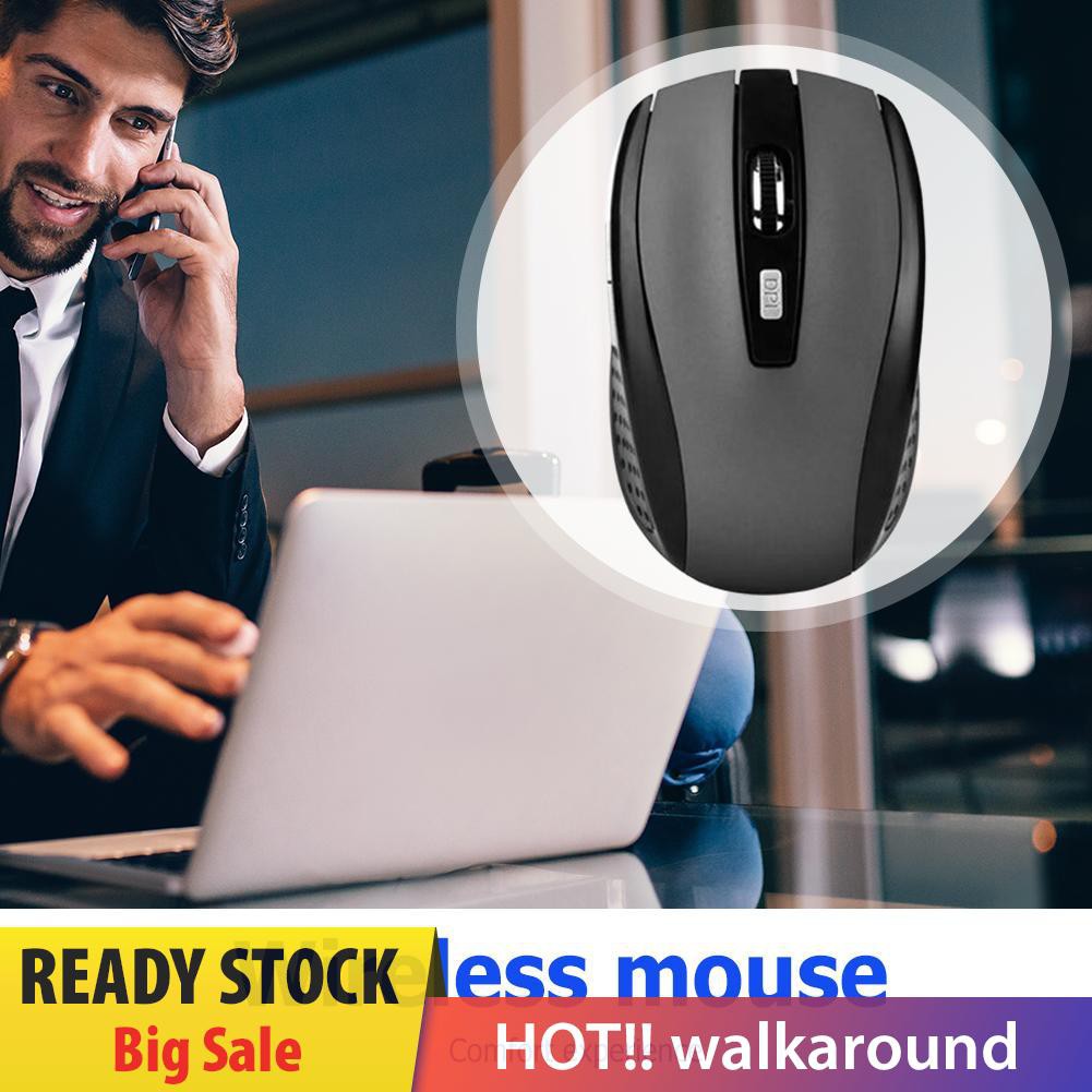 Chuột Quang Không Dây 6 Nút 2.4ghz 2000dpi Cho Notebook Pc