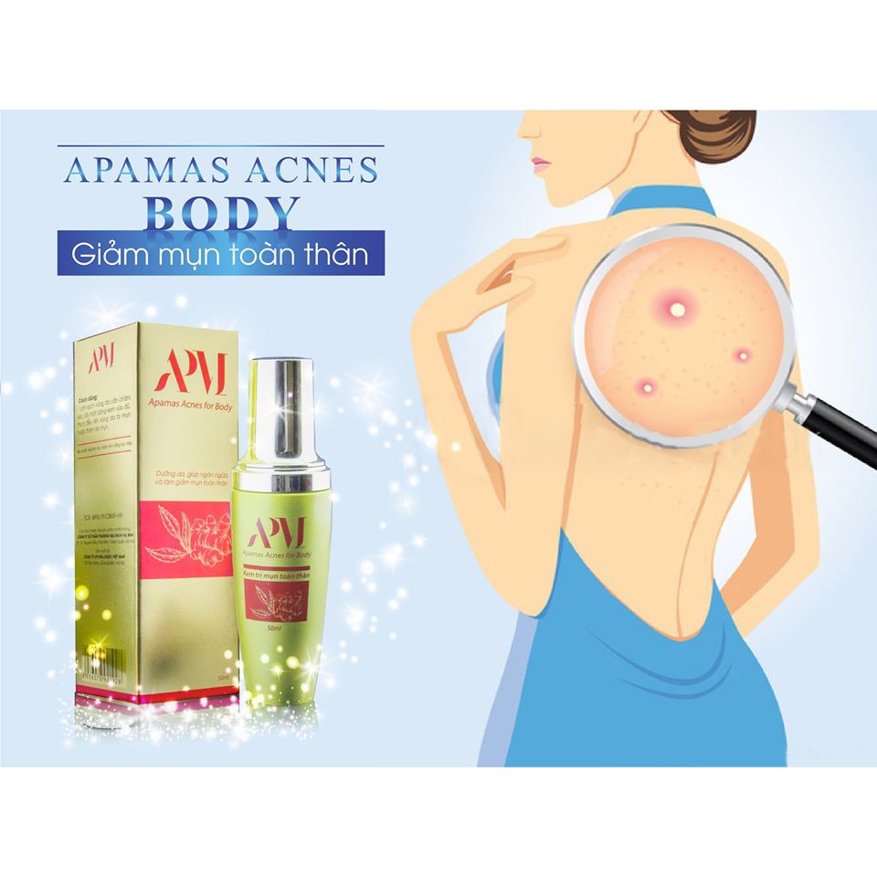 MỸ PHẨM CAO CẤP APAMAS ACNES FOR BODY hộp 50ml giảm mụn toàn thân, làm mờ sẹo