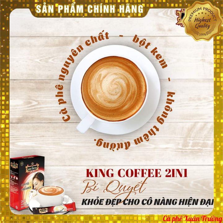 Cà phê hòa tan KING COFFEE 2IN1 Coffee & Creamer - Hộp 15 gói x 10g | BigBuy360 - bigbuy360.vn