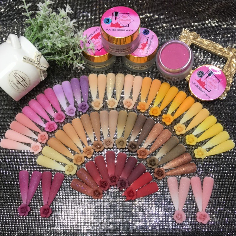 Bột Nặn Hoa, Bột Đắp Móng, Bột Nhúng Nail 6in1 Usa, Sét 24 Ô Màu [Thanh Vy Nail]