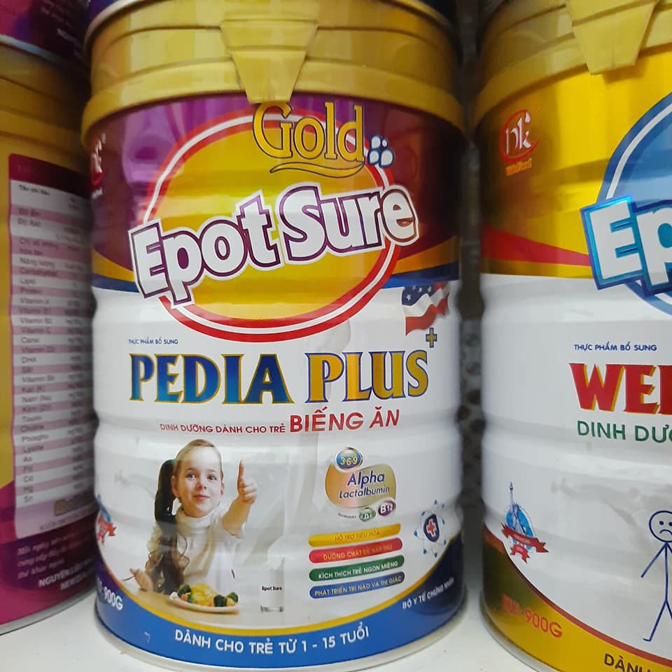 sữa biếng ăn 900g - Sữa giúp trẻ ăn ngon, tăng cân hiệu quả - Epot sure pedia plus 900g