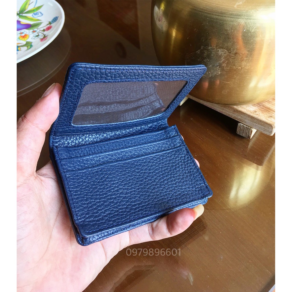 Ví Mini Da Bò Vicobi M3, bóp nhỏ gọn bỏ túi cho nam nữ đựng thẻ ATM, tiền, GPLX cà vẹt bằng lái xe mới, Made in VietNam