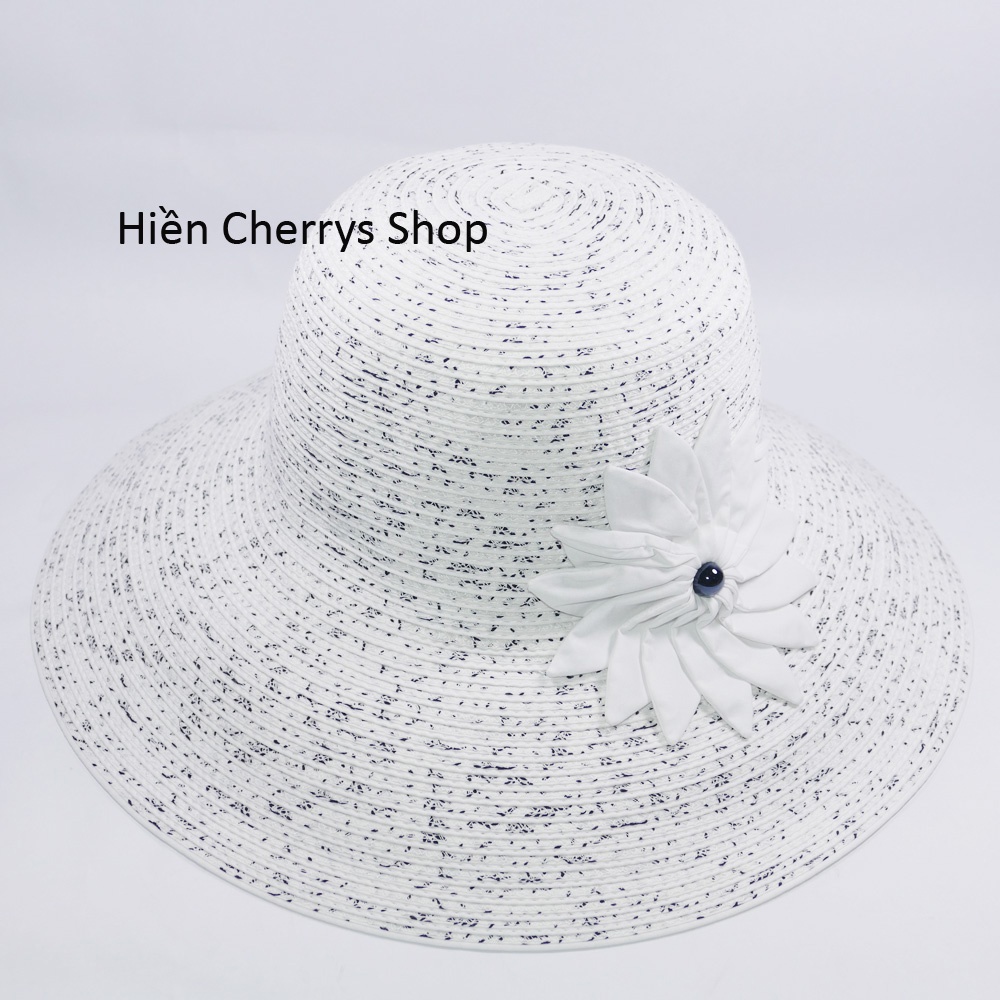 Nón bo nữ vành rộng 11 cm, vòng đầu 56 cm - chất liệu vải cói đẹp thích hợp cho chị em phụ nữ