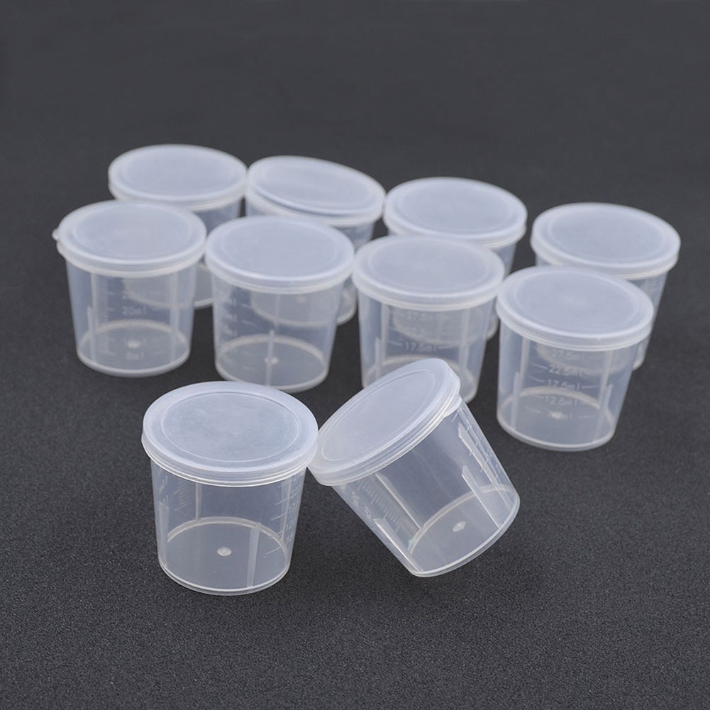 Set 10 Cốc Nhựa Đo Lường Dung Tích 30ml Dùng Trong Phòng Thí Nghiệm / Nhà Bếp