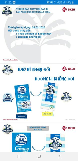 THÙNG 24 HỘP SỮA TƯƠI DEVONDALE 200ML NỘI ĐỊA CỦA ÚC