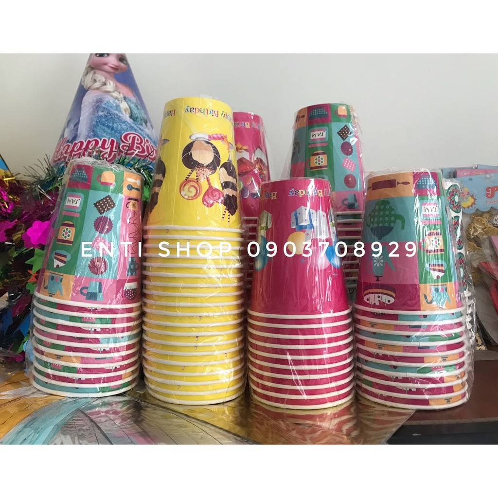 Ly, dĩa giấy sinh nhật (10 cái /set)