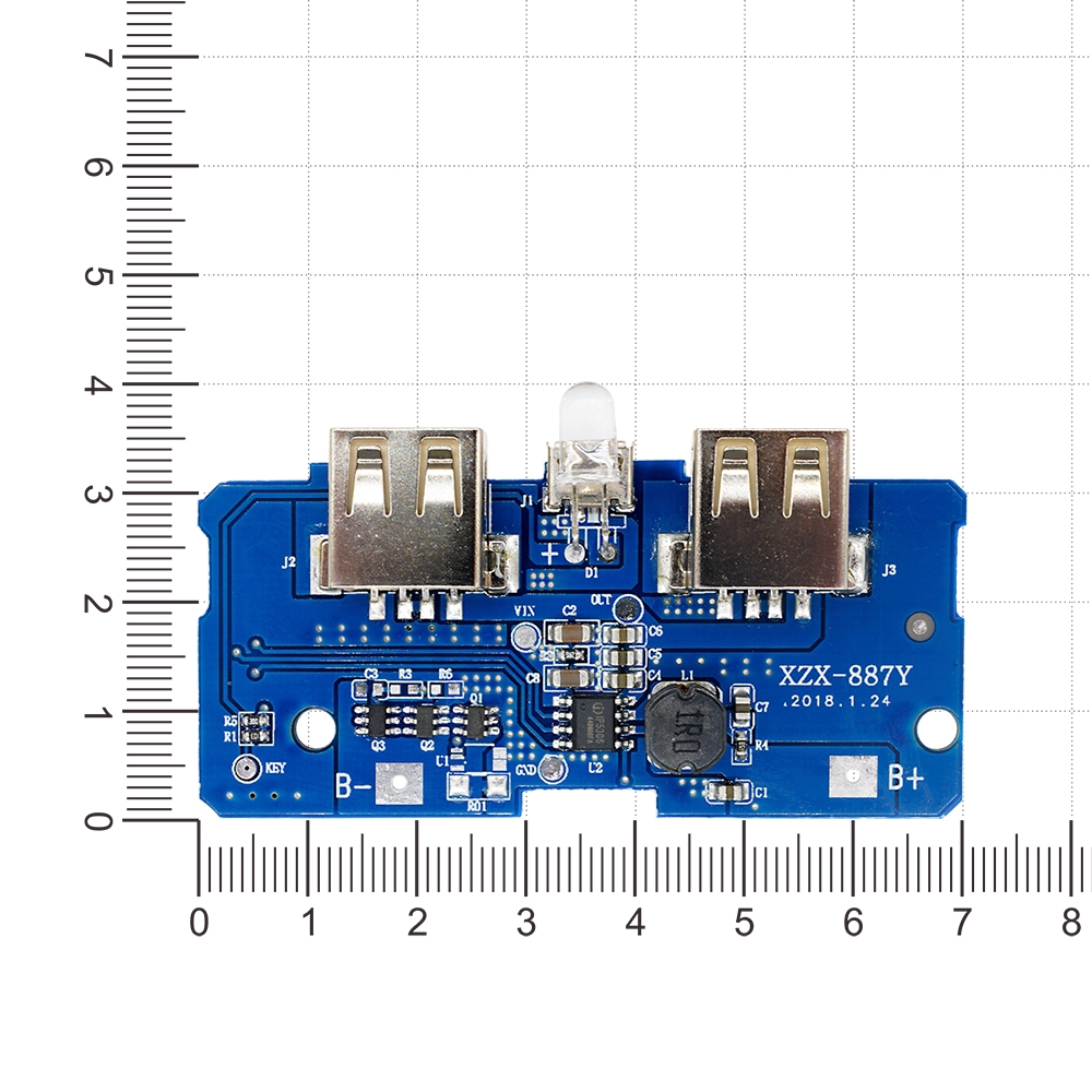 Bộ sạc bảng mạch pin dự phòng nguồn 5V 2A module đầu ra USB kép