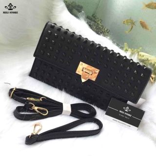 ,cluch cầm tay đinh đen